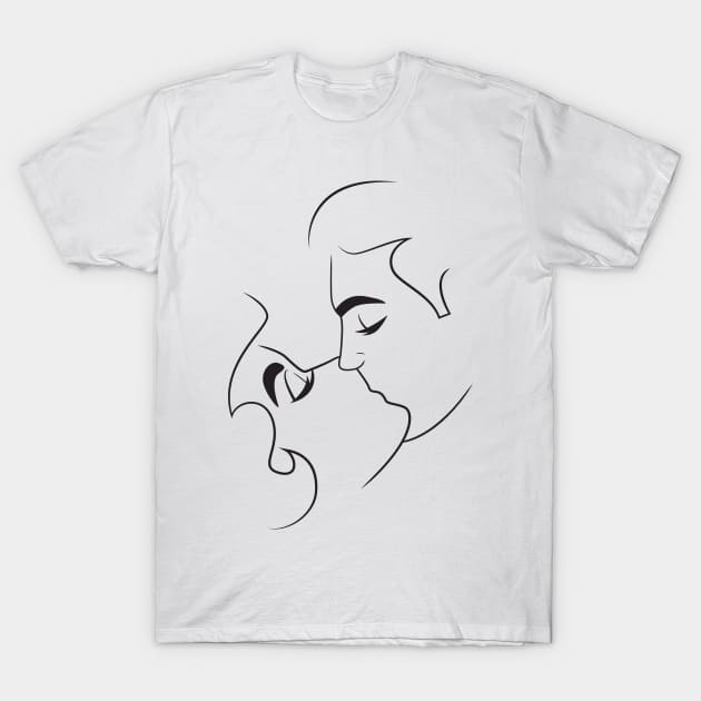 Lineart Lovers T-Shirt by Woah_Jonny